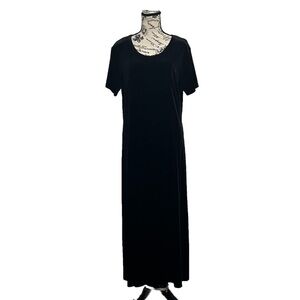 impressions Maxi Dress Goth velvet black Womens Wednesday Adam’s Grunge Dark L